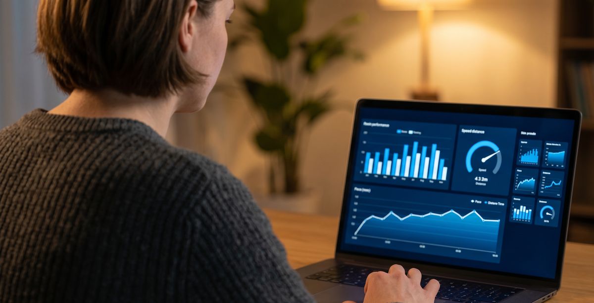 Analyzing rowing performance data on a dashboard